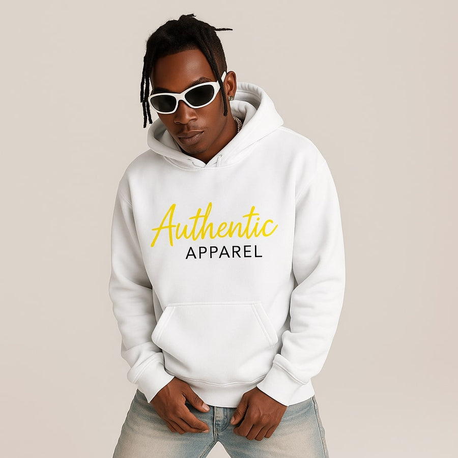 Authentic Apparel White Pullover Hoodie