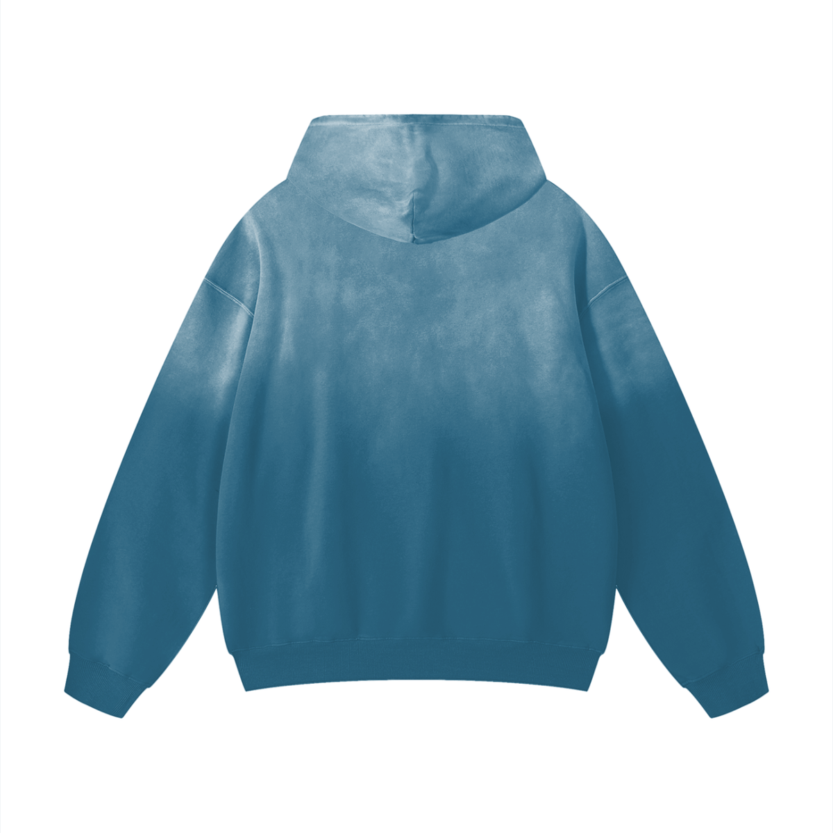 Tung Sunfade Överdimensionerad Hoodie Grå Grön