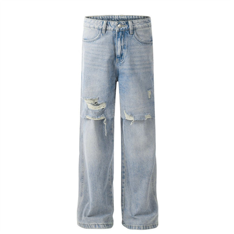 Baggy Distressed Light Wash Jeans