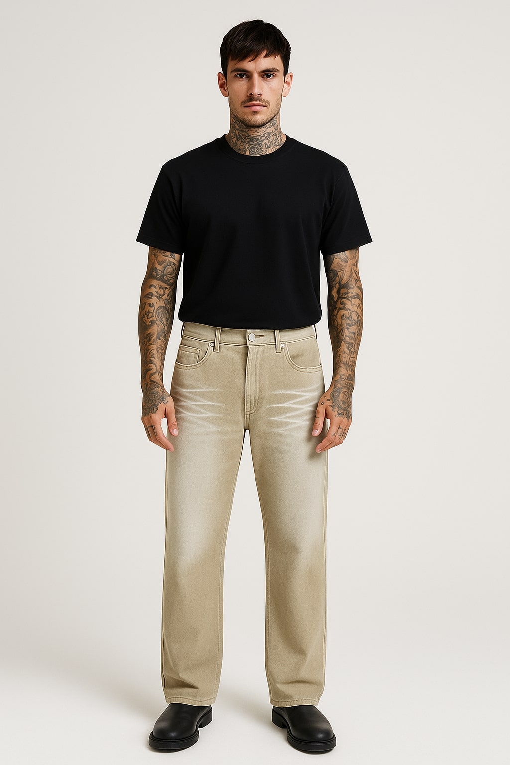 baggy light wash streetwear jeans