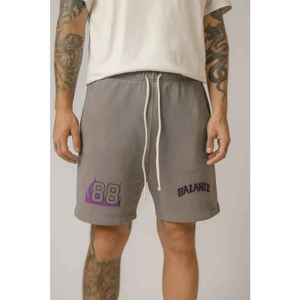 Balance “88 Blaze” Dark-Grey Fleece Streetwear Shorts