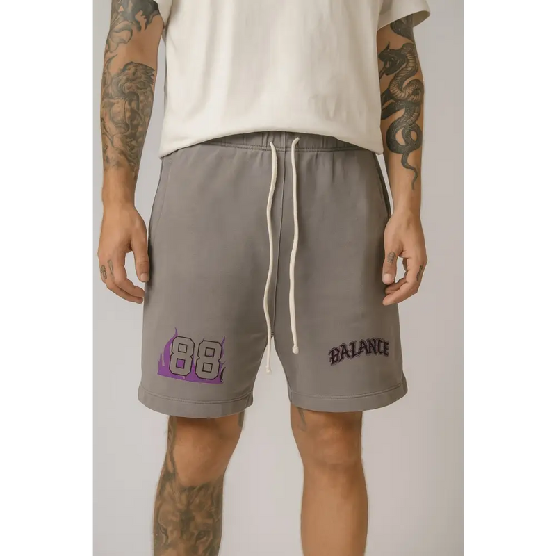 Balance “88 Blaze” Dark-Grey Fleece Streetwear Shorts