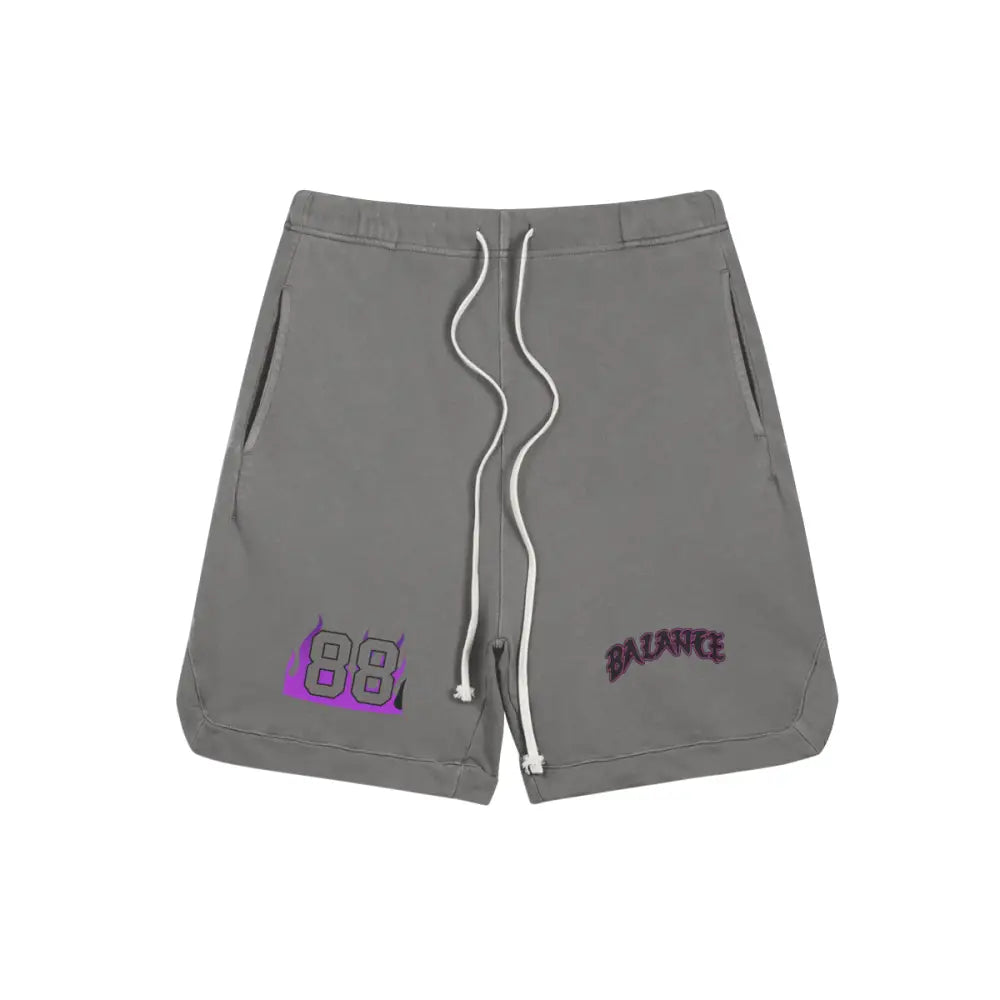 Balance “88 Blaze” Dark-Grey Fleece Streetwear Shorts - Dark Gray / M