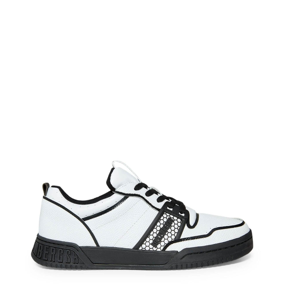 Bikkembergs Men’s White and Black Low-Top Sneakers, stylish and comfortable low-top casual shoes