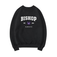 Bishop Hawkeye Graphic Sweatshirt – Vintage College Style - black / XXL - Women’s Sweatshirts