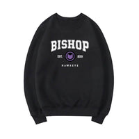 Bishop Hawkeye Graphic Sweatshirt – Vintage College Style - Women’s Sweatshirts