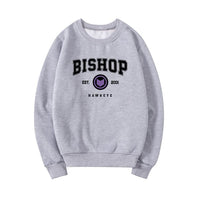 Bishop Hawkeye Graphic Sweatshirt – Vintage College Style - Women’s Sweatshirts