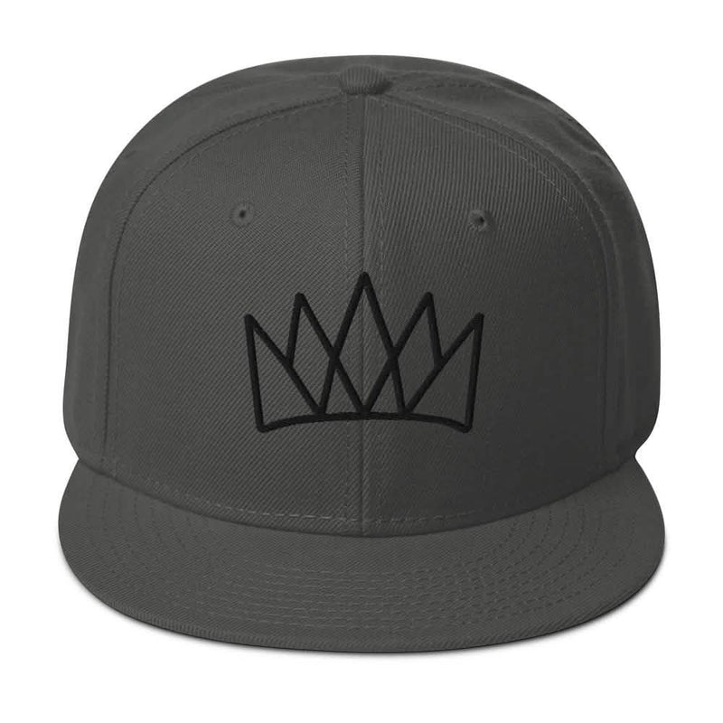 Black and Purple Crown Snapback Hat