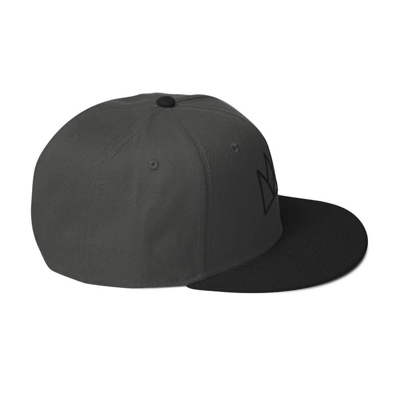 Black and Purple Crown Snapback Hat