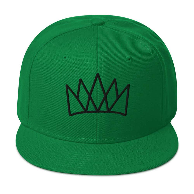 Black and Purple Crown Snapback Hat