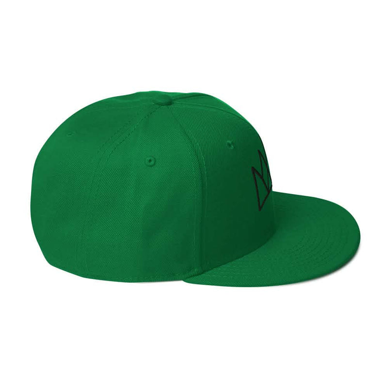 Black and Purple Crown Snapback Hat