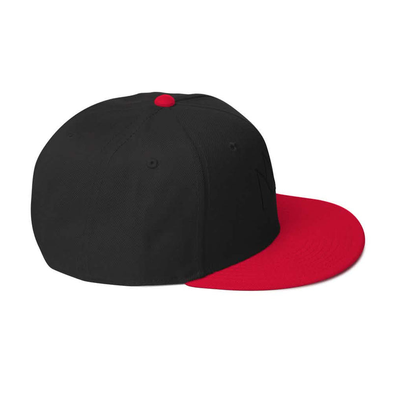 Black and Purple Crown Snapback Hat