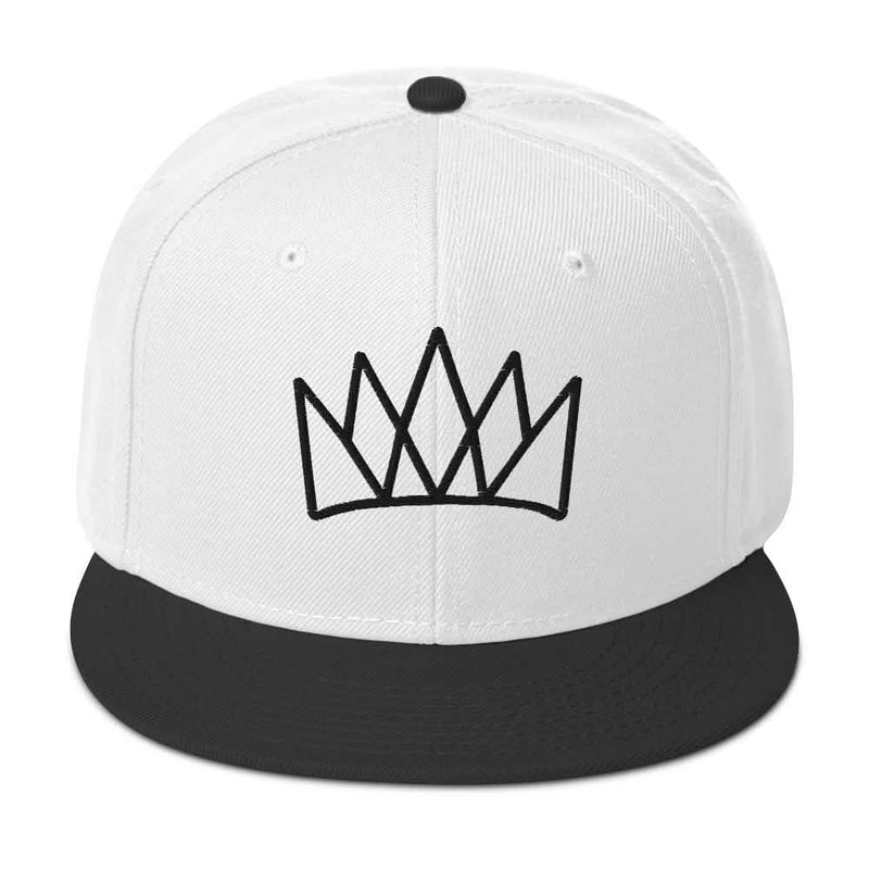 Black and Purple Crown Snapback Hat