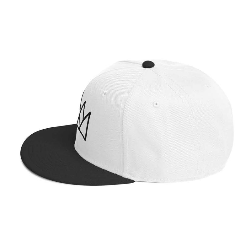 Black and Purple Crown Snapback Hat