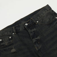 Black denim jeans.
