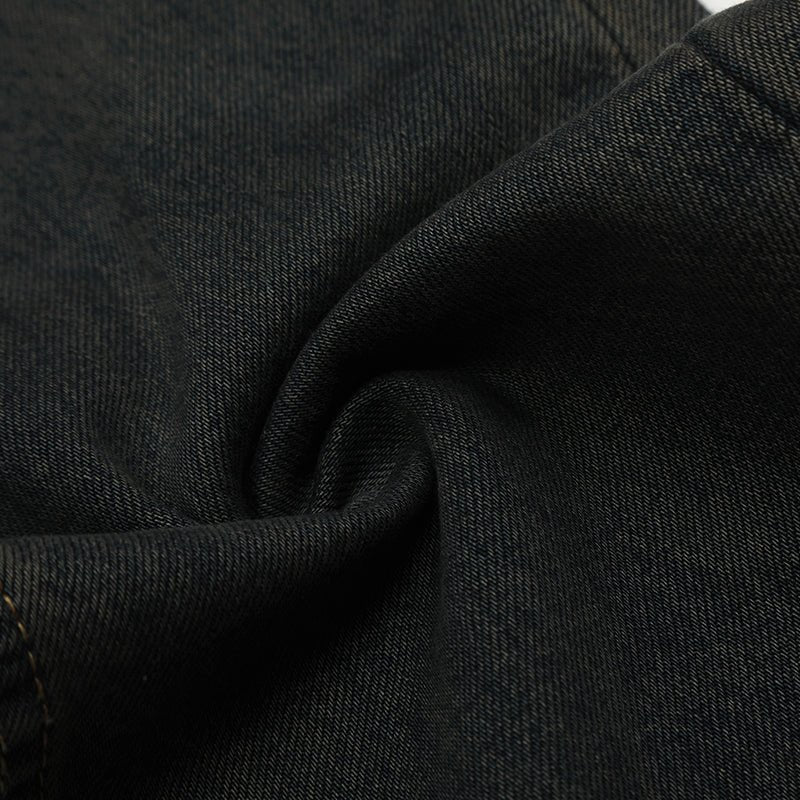 Black Distressed Streetwear Jeans for Men
