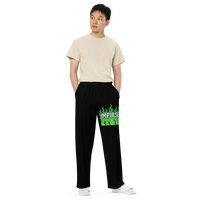 Man in beige t-shirt and black pants.