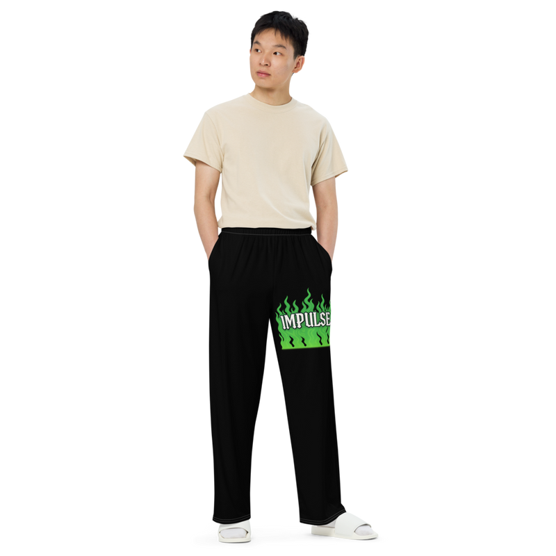 Black Flame Graphic Sweatpants
