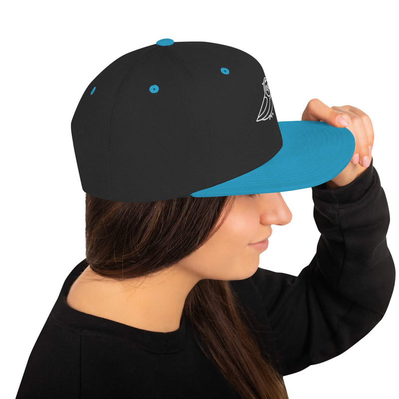 Svart Owl Snapback-keps