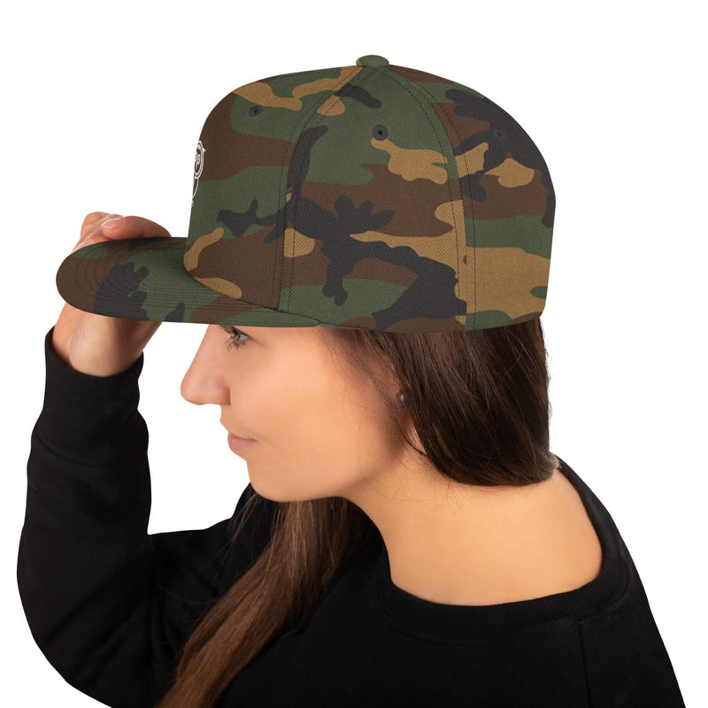 Svart Owl Snapback-keps