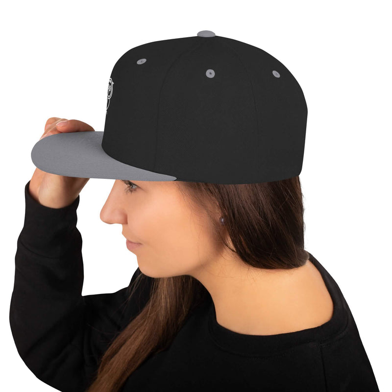 Svart Owl Snapback-keps