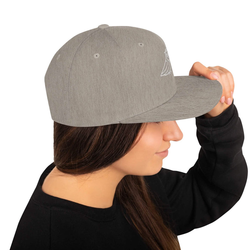 Svart Owl Snapback-keps