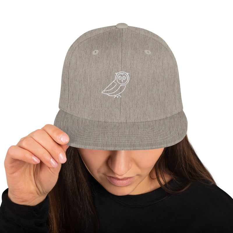 Svart Owl Snapback-keps