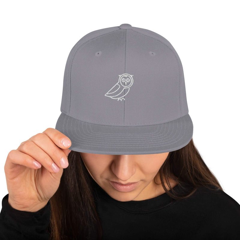 Svart Owl Snapback-keps