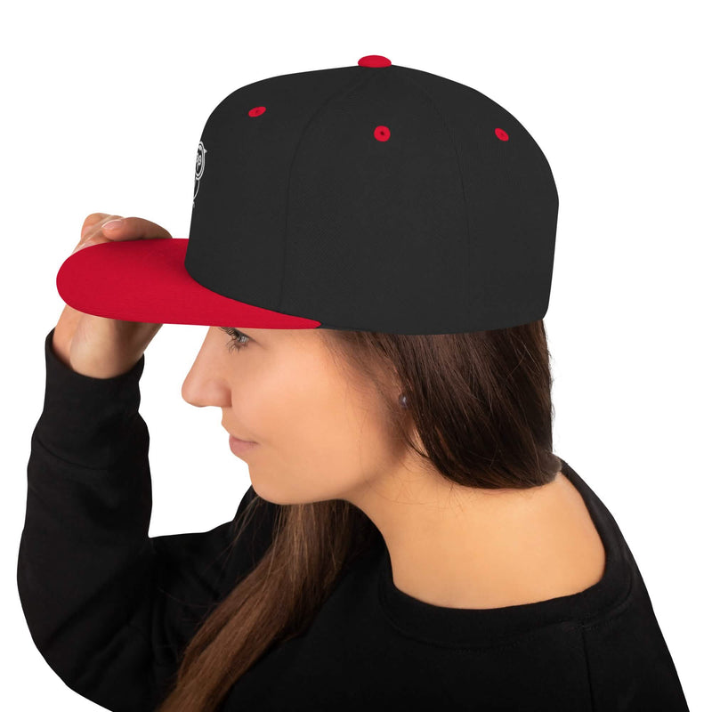 Svart Owl Snapback-keps