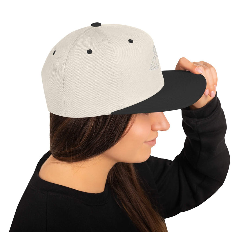Svart Owl Snapback-keps