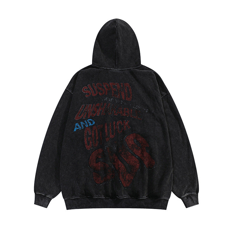 Black & Pink Oversized Streetwear Hoodie