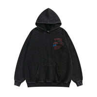 Black hooded sweatshirt with front pocket from Black & Pink Oversized Streetwear Hoodie