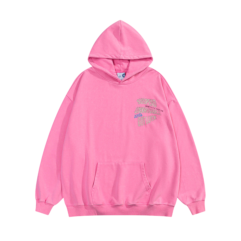 Black & Pink Oversized Streetwear Hoodie