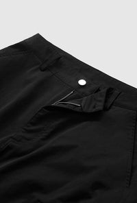 Black dress pants with zipper.