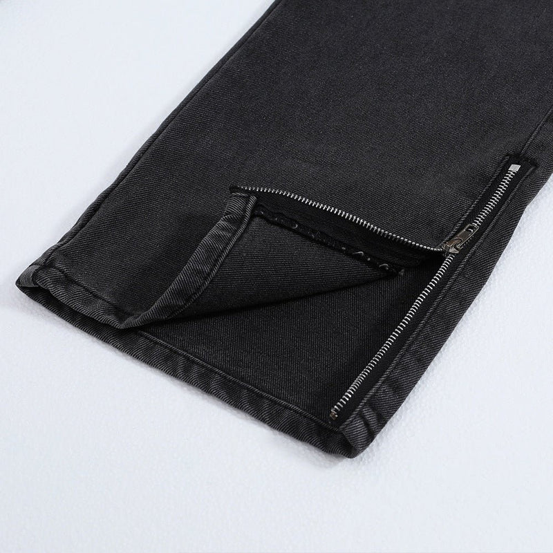 Black Wide Leg Streetwear Jeans