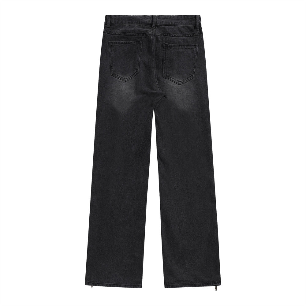 Black Wide Leg Streetwear Jeans