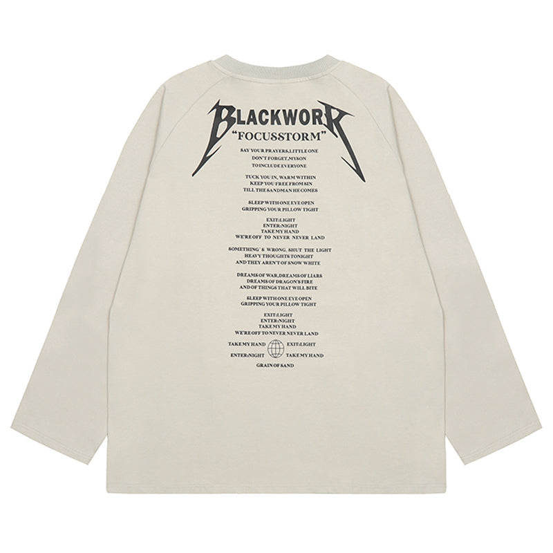Blackwork Graphic Long Sleeve Shirt