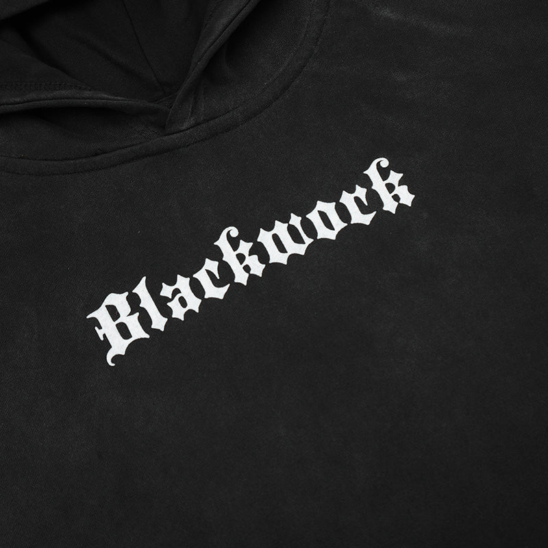 Blackwork Rosa Tie-Dye Streetwear Hoodie 