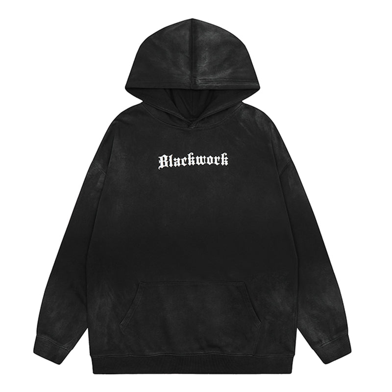 Blackwork Rosa Tie-Dye Streetwear Hoodie 