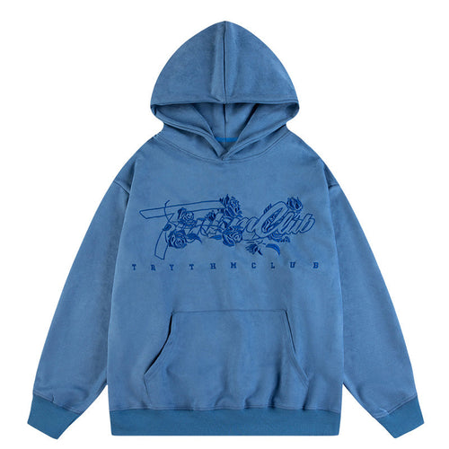 Blue Velvet Graphic Hoodie - Blue / S — hover