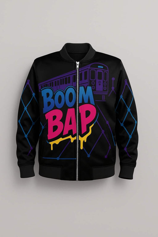 BOOM BAP Graffiti Bomber - Black / S