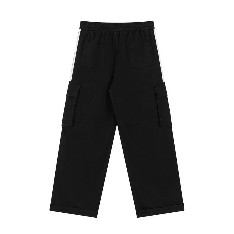 Burgundy Streetwear Cargo Pants