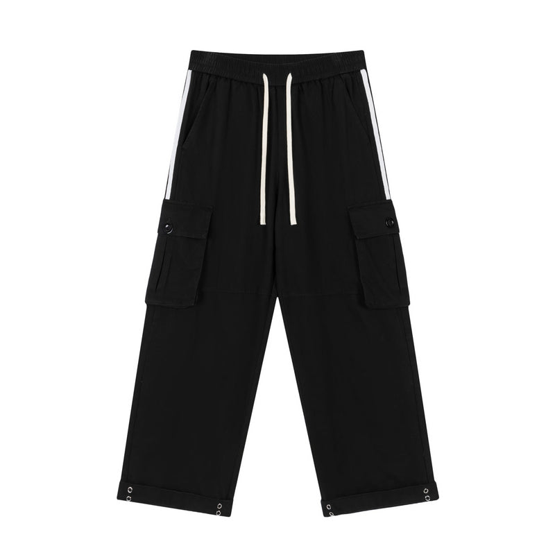 Burgundy Streetwear Cargo Pants