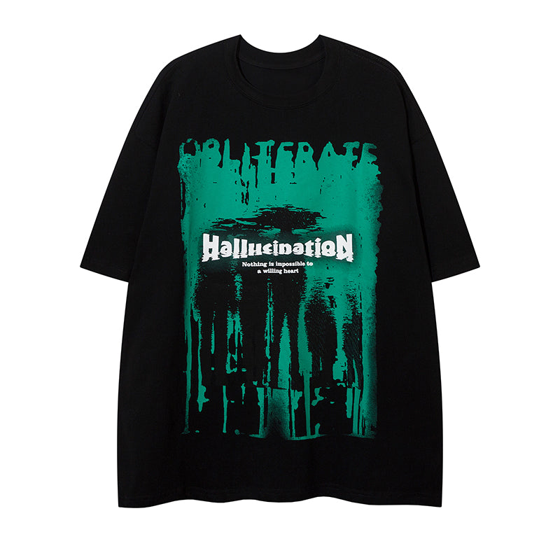 Överdimensionerad Streetwear Hallucination T-shirt