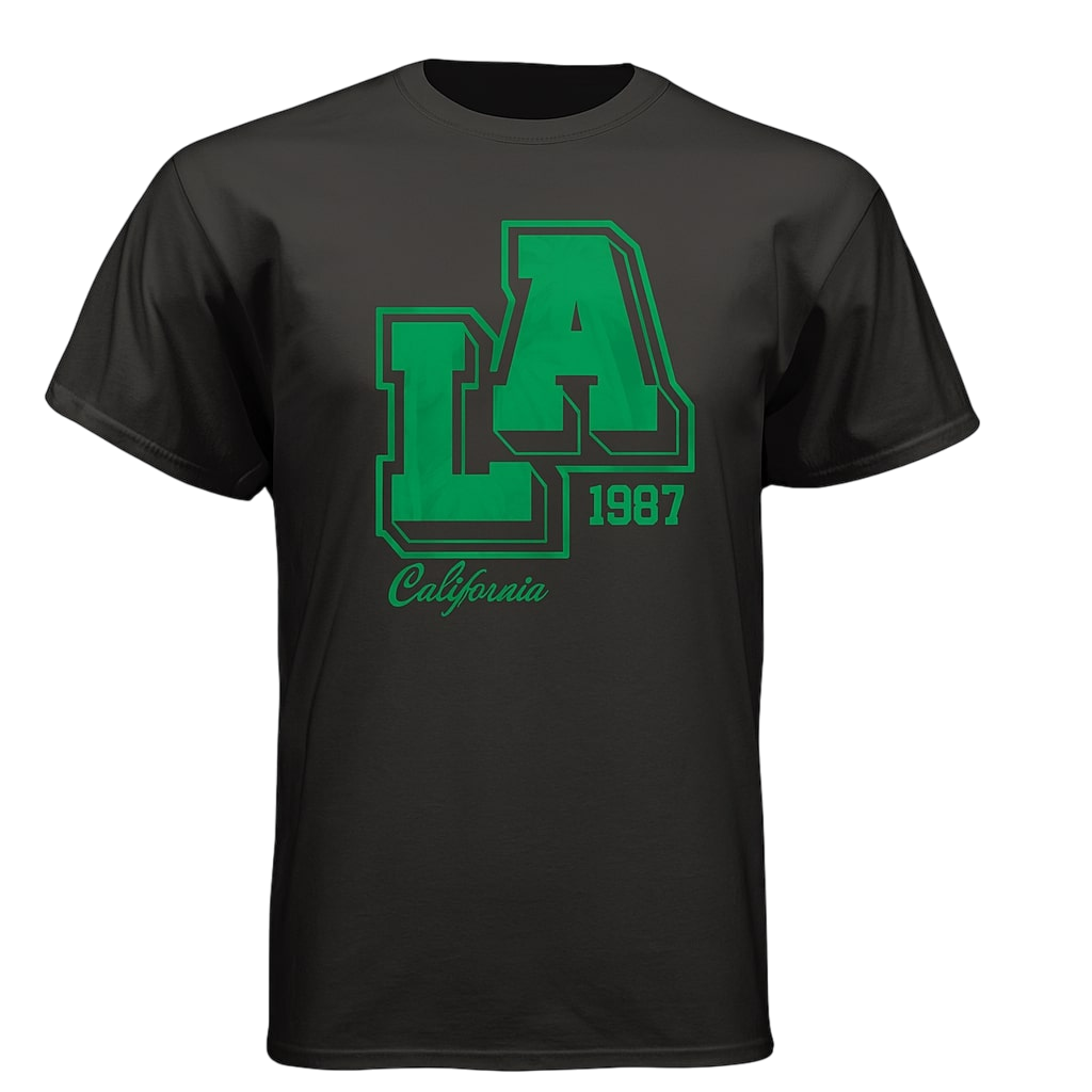 California LA Graphic Tee - Green - Green / S