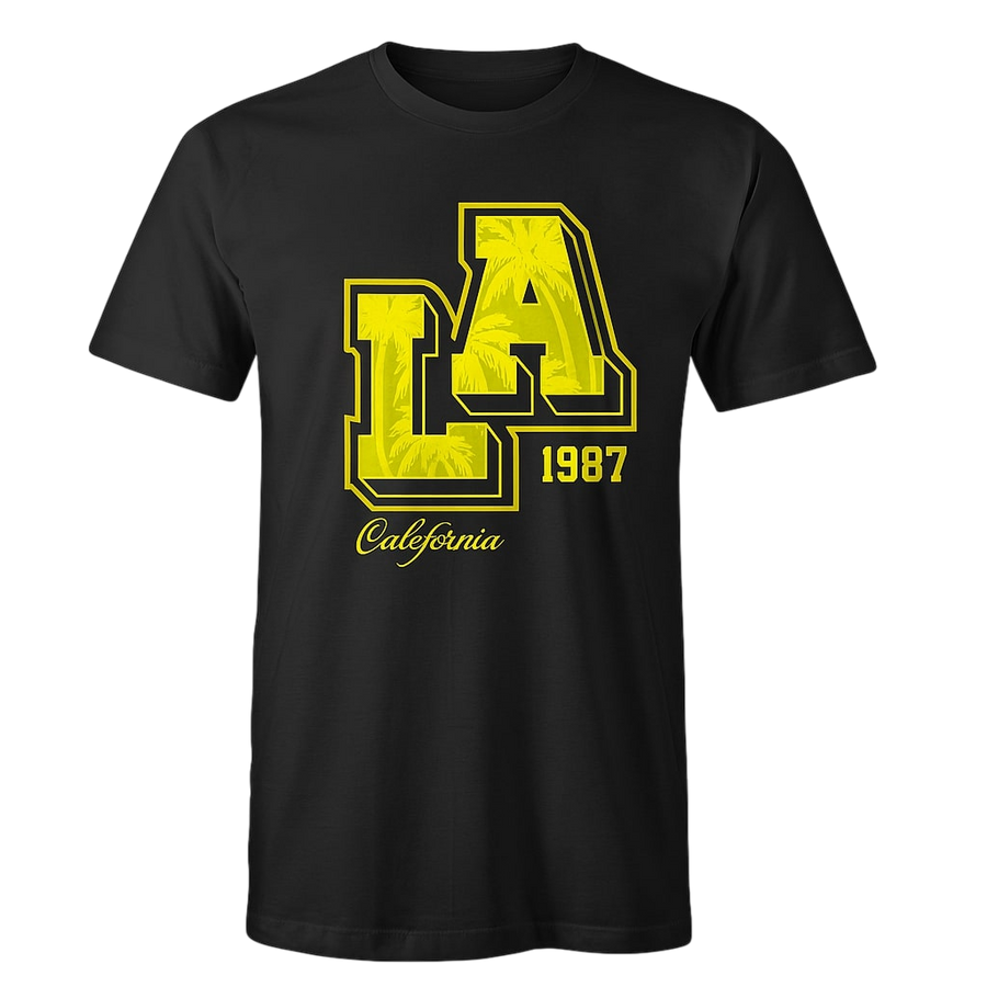 California LA Graphic Tee - Yellow