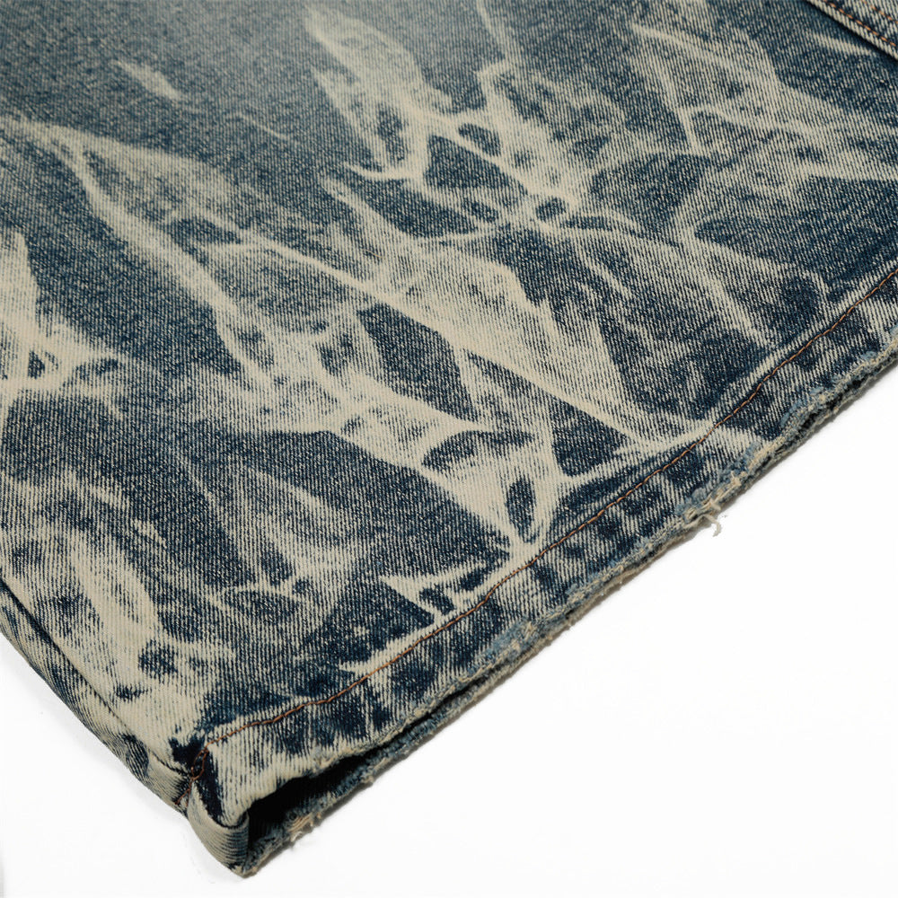 BLAU FLAMES - Baggy Graphic Jorts