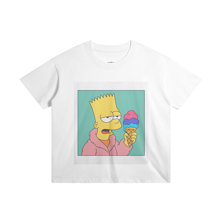 Chill Vibes Cartoon Tee - White