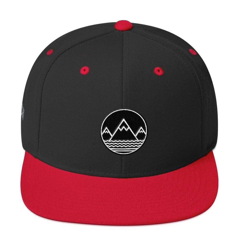 Black and red Classic Snapback Hat showcasing stylish urban fashion