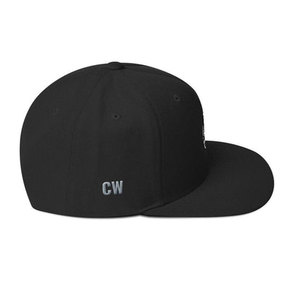 Black flat-brimmed Classic Snapback Hat for stylish casual wear